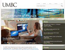 Tablet Screenshot of physics.umbc.edu