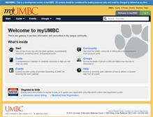 Tablet Screenshot of beta.my.umbc.edu
