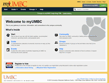 Tablet Screenshot of my.umbc.edu